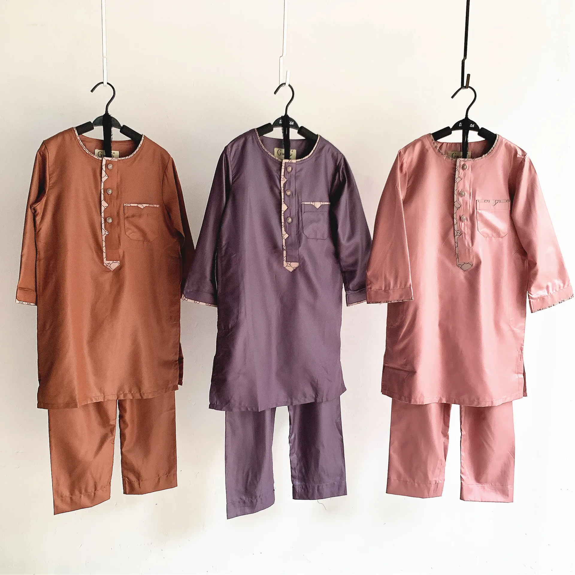 Children'S Muslim Clothing Arabic Clothing Man Muslim Kids Wear With Button Pockets Islamic Arab Kaftan Children'S MuslimLsmn016