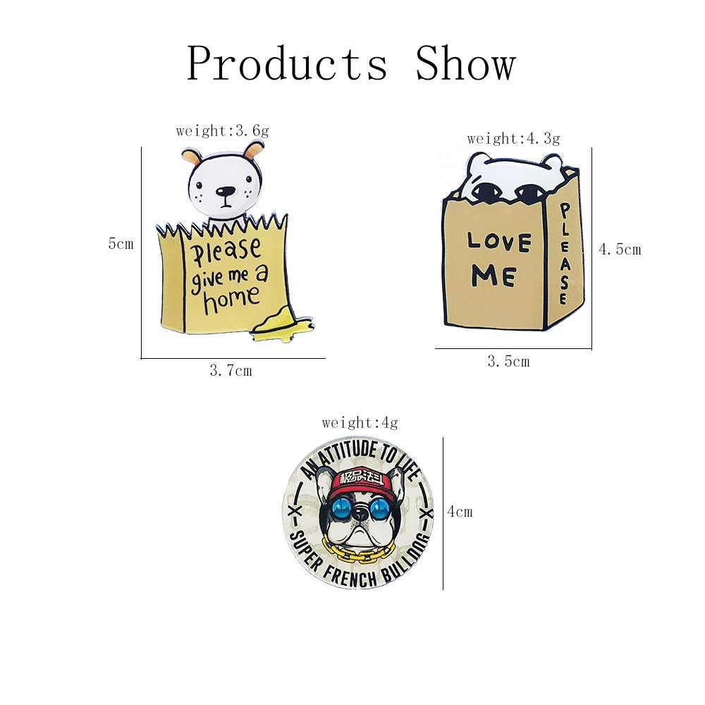 

Cartoon Acrylic Animal Brooches-The Poor Dogs Brooch Pins, As A Gift For Friends Or Child For Halloween And Christmas