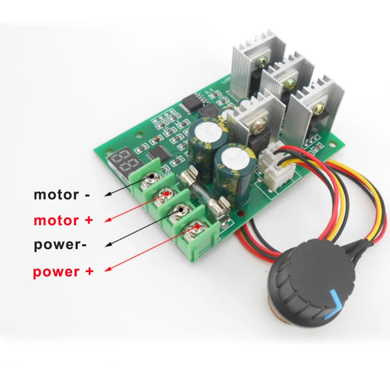 

Max 30A PWM DC motor speed controller 6V - 60V Brushed motor drive module with LED 0~100% adjustable