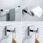Набор оборудования из нержавеющей стали зеркальный полированный квадратный держатель для туалетной бумаги вешалка для полотенец крючок для халата аксессуары для ванной комнаты