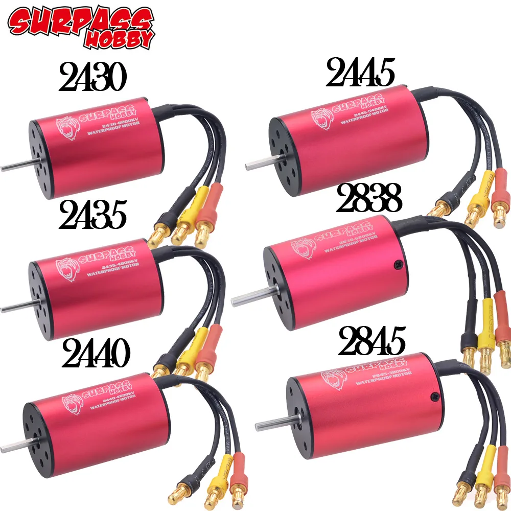 Бесщеточный двигатель SURPASS HOBBY 2430 2435 2440 2445 2838 2845 для Wtloys, Ремо, XLH, Timaya, Redcat 1/12, 1/14, 1/16, 1/18, Радиоуправляемая машинка, лодка