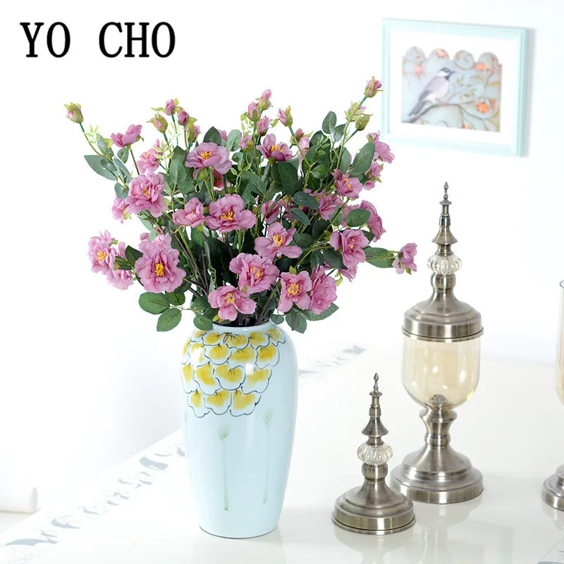 73 см Длинные китайские розы цветы Шелковые искусственные Флорес аксессуары DIY