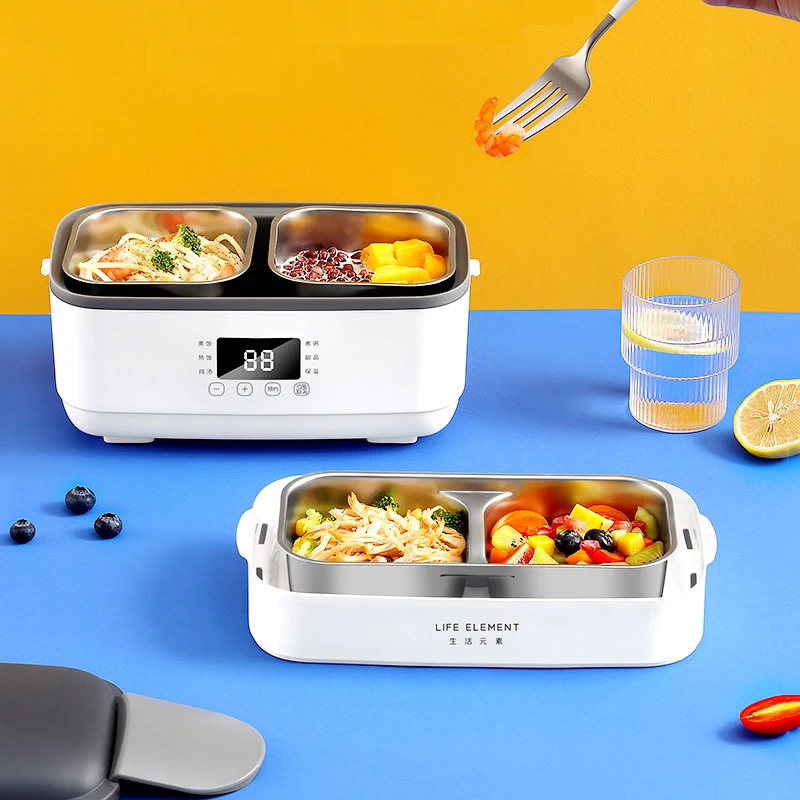 220В ланч бокс Электрический двухслойный лайнер из нержавеющей стали рисовые