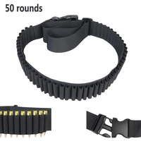 tactical 50 rounds bandolier 12 gauge holder belt airsoft bullet shell waist belt release buckle ammo pouch hunting accessories
