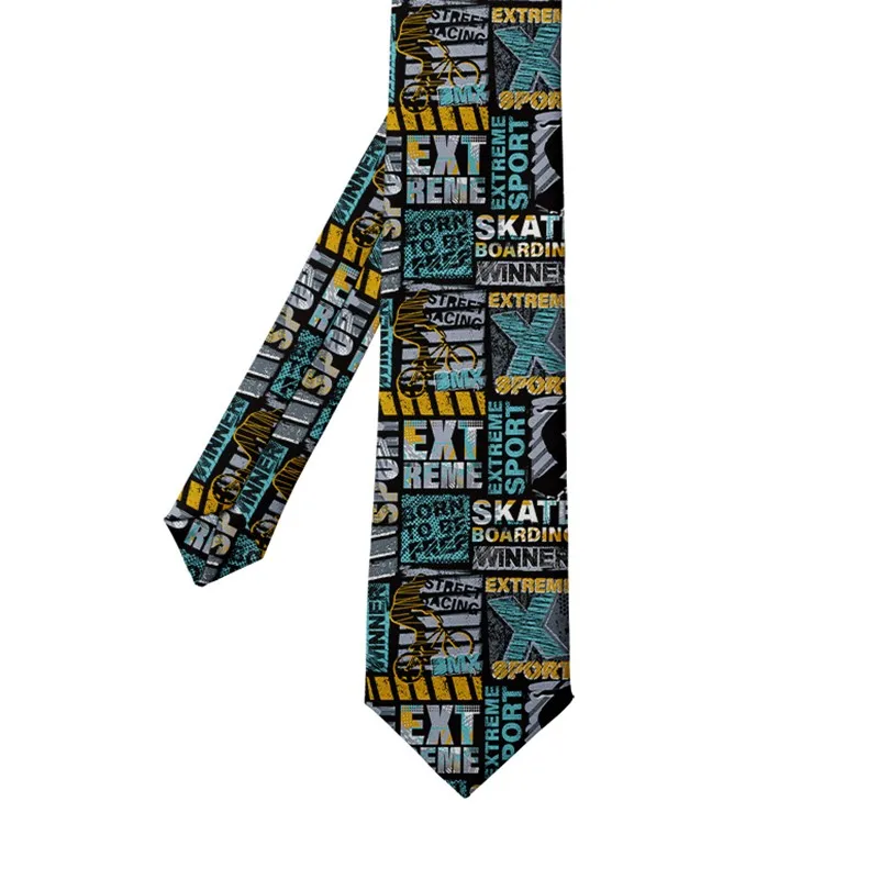 Модный текст в британском стиле мужской галстук 8 см Новинка Забавный цвет