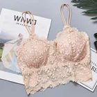 Женский бюстгальтер с цветочной подкладкой, однотонный бесшовный дышащий бюстгальтер с чашками пуш-ап