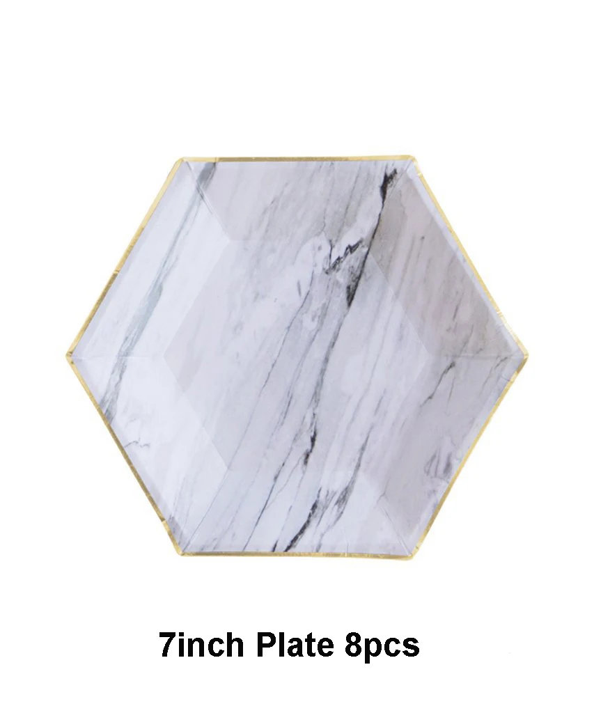8 inch Plate Розовые, розовые, золотые вечерние одноразовые столовые приборы, бумажные тарелки, стаканчики, соломинки, салфетки, для детей, на день рождения, для малышей, вечерние, свадебные, декоративные принадлежности - Цвет: 8 inch Plate
