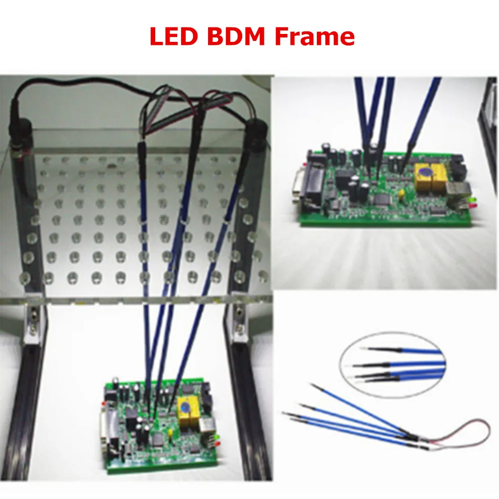 LED BDM Frame Онлайн V2.53 ЕС красный KESS V2 V5.017 OBD2 менеджер Тюнинг Комплект KTAG V7.020 4 светодиодный онлайн мастер-версия K-TAG V2.25 OBD2 программист - Цвет: LED BDM Frame