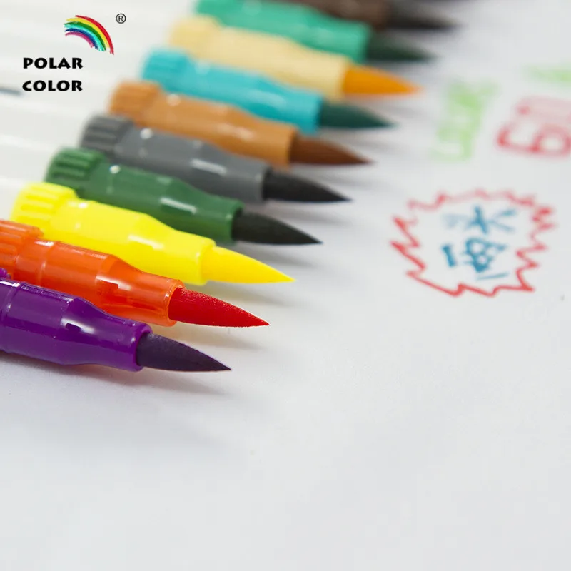 60 Цвета Двойные наконечники на водной основе кисти маркер для белой доски