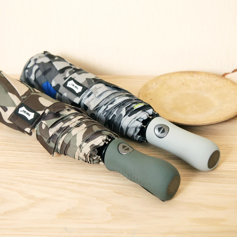 

Strong Windproof Men Automatic Camouflage Umbrella 8K Large Folding Women Personality Rainy Sunny Umbrella guarda chuva L