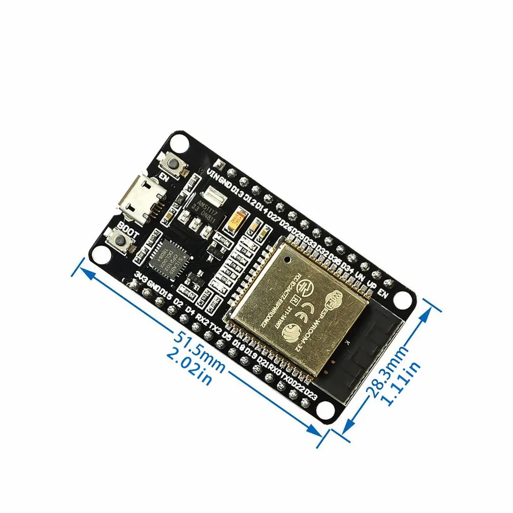

Умная плата ESP32, беспроводная двухъядерная Wi-Fi Bluetooth-совместимая с Arduino плата разработки CP2102, модуль Wi-Fi 2,4 ГГц RF ESP32