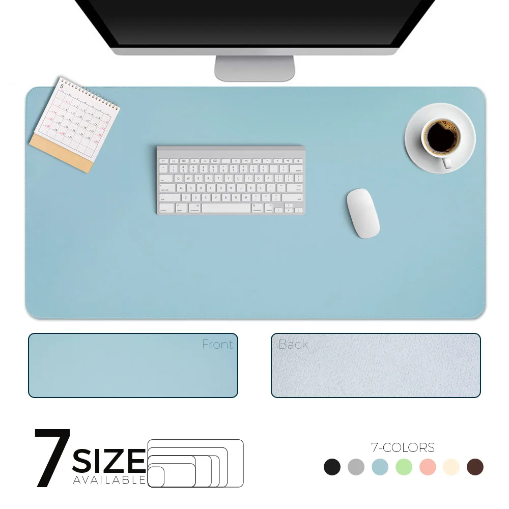 

Double-side Portable Large Mouse Pad Gamer Waterproof PU Leather Suede Desk Mat Computer Mousepad Keyboard Table Cover for Dota
