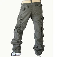 loose grey cargo pants male and female couples trousers autumn winter joggers fashion style hip hop jeans many pockets
