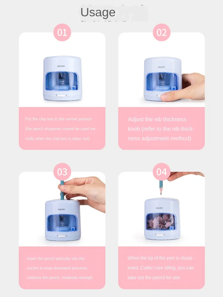 Электрическая точилка для карандашей автоматическая Многофункциональная