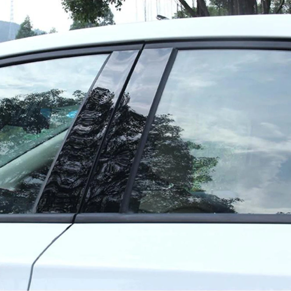 Наклейки на колонку Center BC для Honda Civic 2006-11 6 шт. зеркальные эффекты оконные столбы
