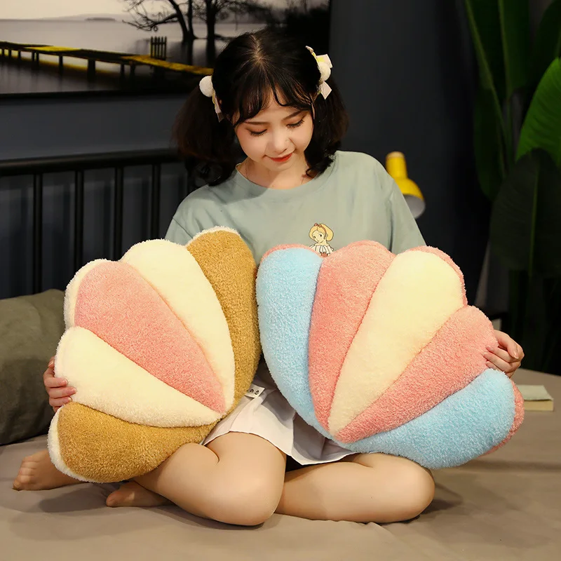 

Cute Shell Plush Toys Kawaii Ocean Series Baby Sleeping Pillow Stuffed Soft Rainbow Shell Cushion Room Decor Girl Birthday Gift