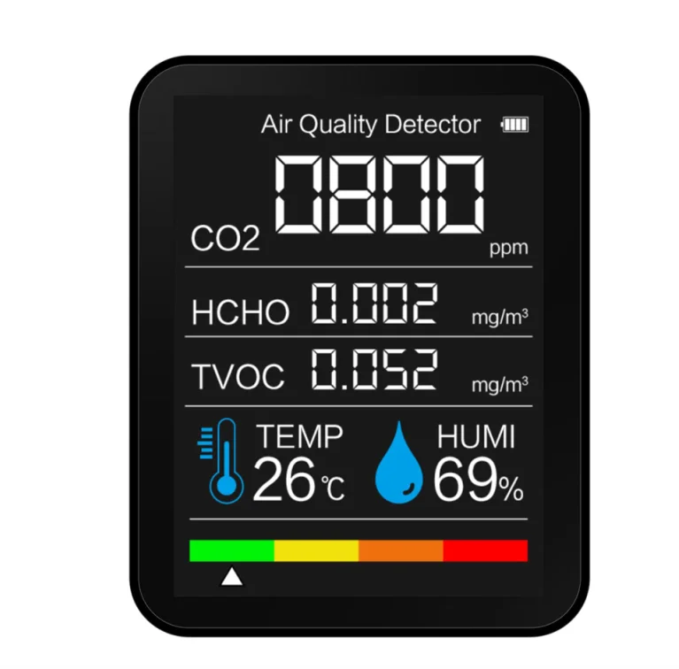 

New CO2 Meter Digital Temperature Humidity Sensor Tester Air Quality Monitor Carbon Dioxide TVOC Formaldehyde HCHO Detector