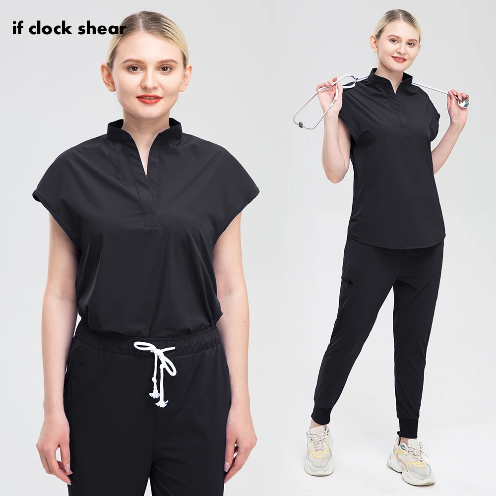 Униформа для медсестры эластичный костюм из спандекса клиники женская одежда