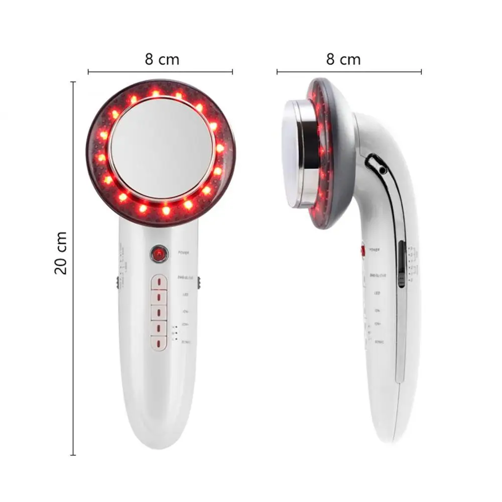 Goede Led Rood Blauw Licht Ems Ultrasone Facial Machine Afslanken Beauty Stimulator Gewichtsverlies Gereedschap Cavitatie Gezicht Schoonheid Machine
