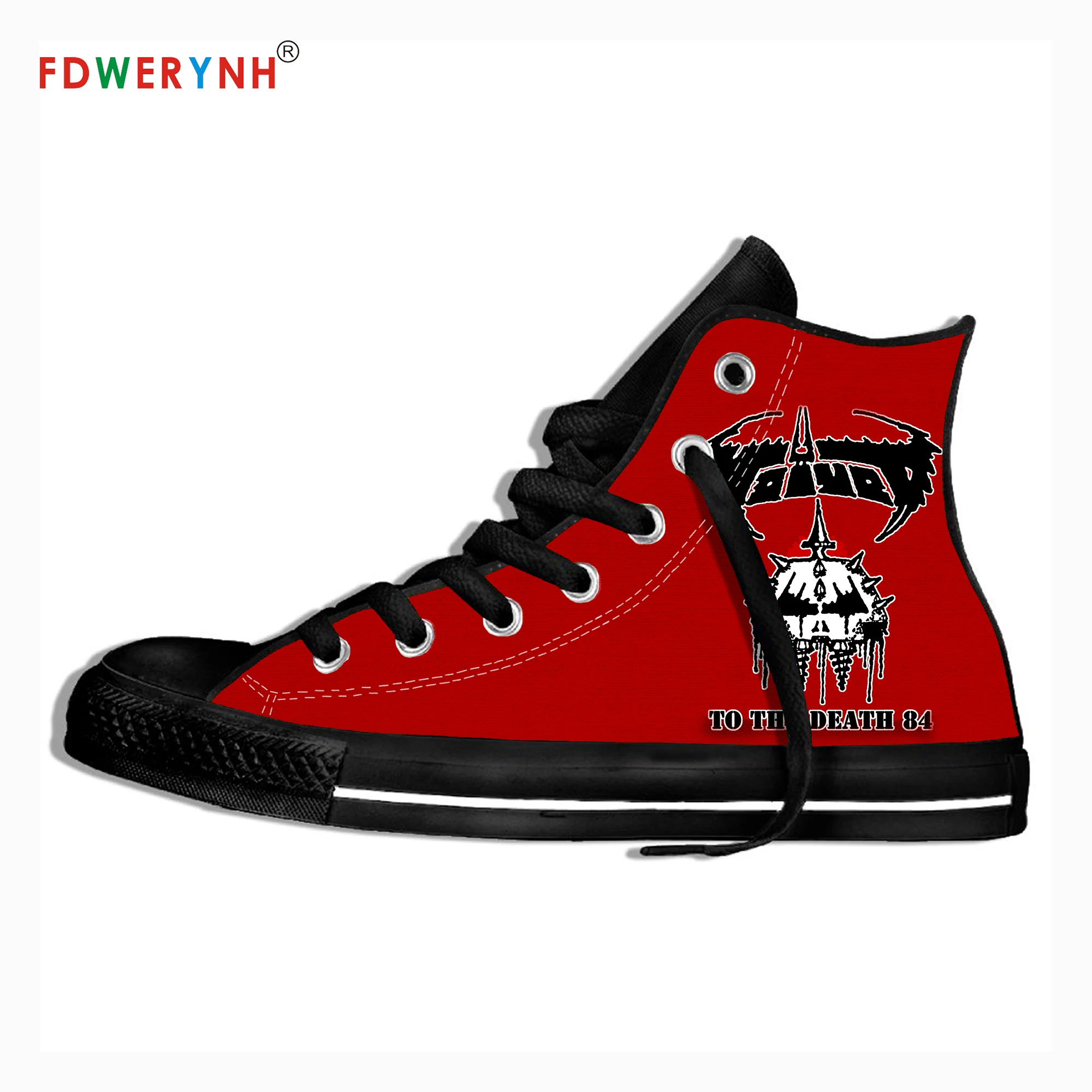 

Men Walking Shoes Black Voivod Band Most Influential Metal Bands Of All Time Cool Street Breathable Brand Canvas Shoes