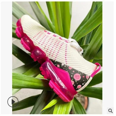 

Women's Classic Knitted Socks Stitching Floral Pattern Lace-up Comfortable Fashion Casual All-season Air Cushion Sneakers 6KF090