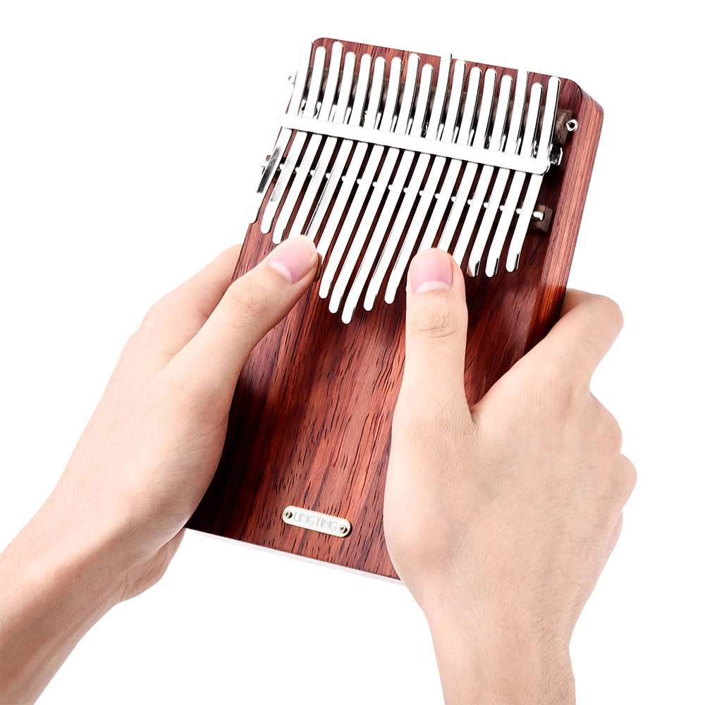 LINGTING K17A 17-клавишный портативный Пальчиковый пианино Kalimba Mbira Sanza Padauk mateal с сумкой