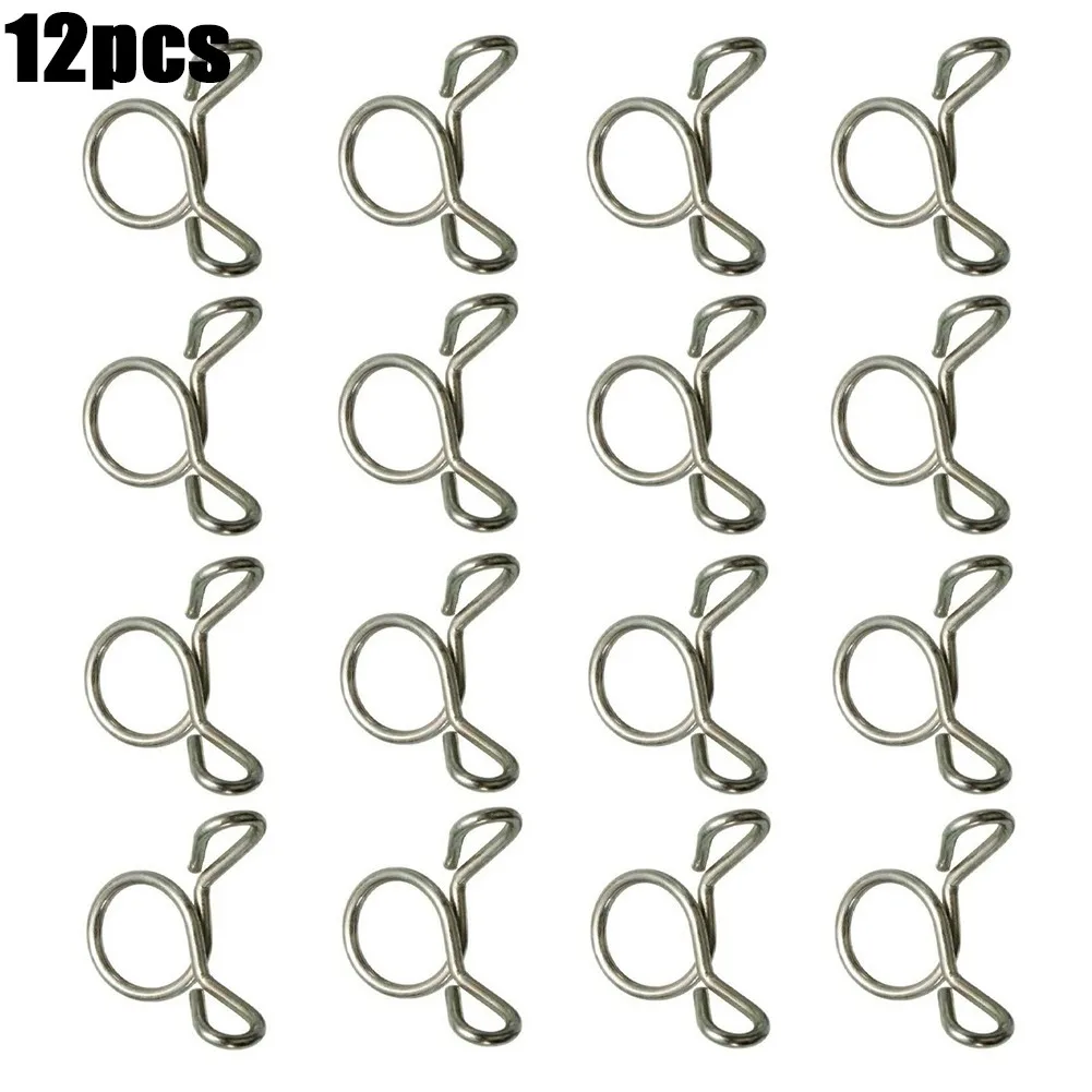 

12x FOR Honda CB100N - 8mm Stainless Fuel Line Clips Car Accessories High-quality Tubing Clip Fasteners