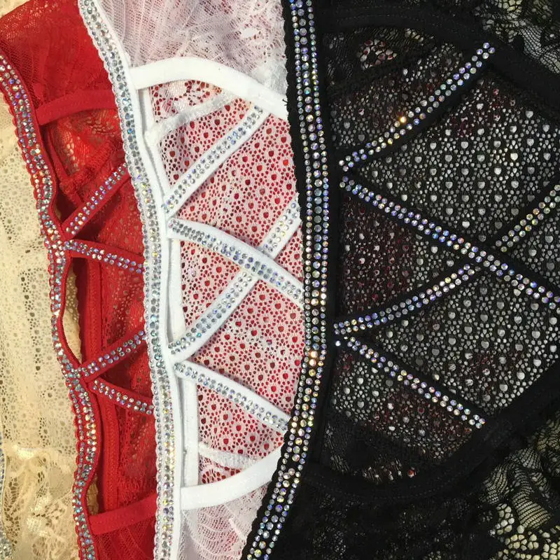 Panties for Woman Underwear Sexy Lace Breathable Soft rhineston Lingerie Female Briefs Panty Transparent Women's Underpants