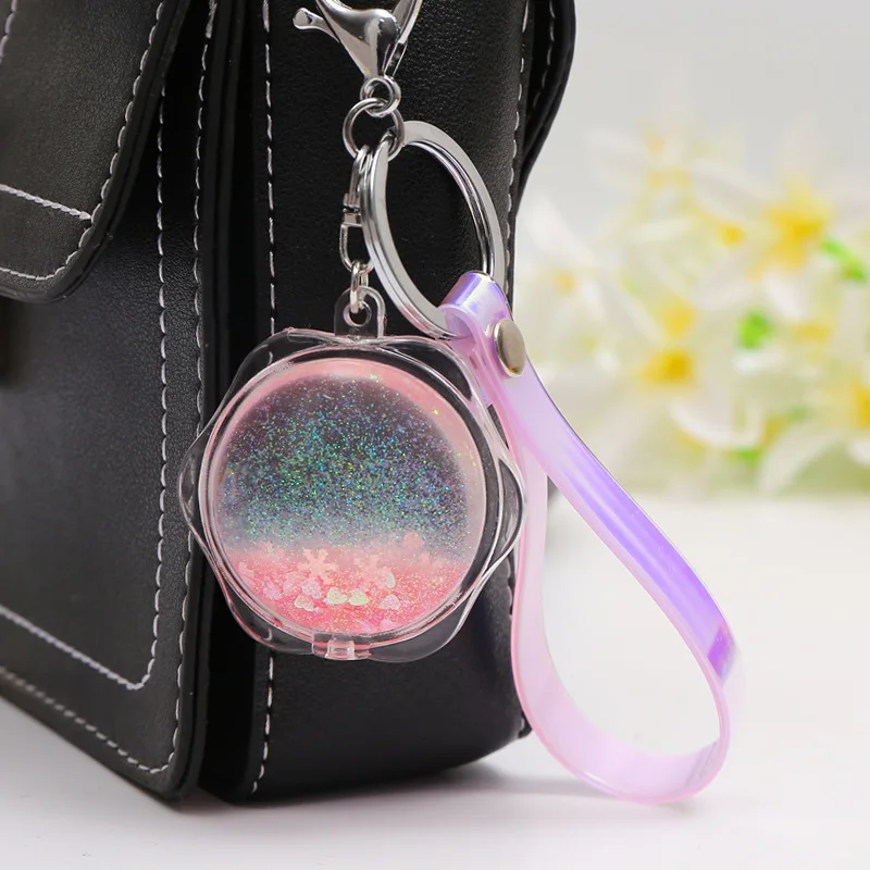 Двигающийся брелок с жидкостью автомобильная звезда быстрый песок брелки для