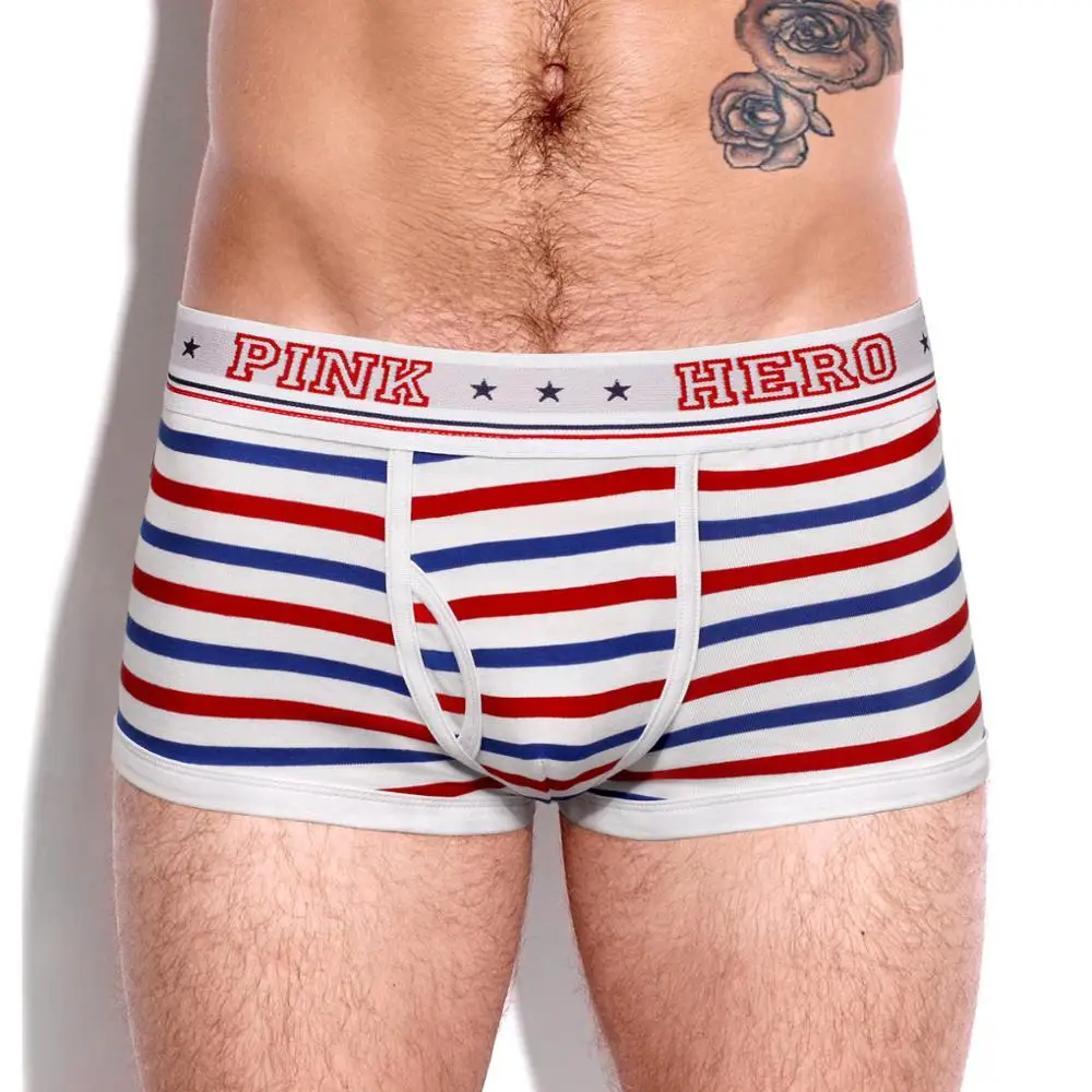 4 шт./лот PINK Hero высокого качества из хлопка нижнее белье для мужчин боксеры Шорты