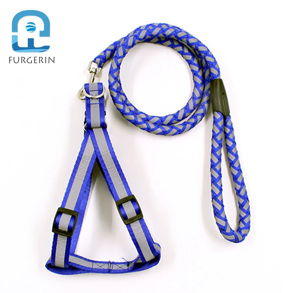 Нейлоновая шлейка для собак регулируемый светоотражающий жилет поводок