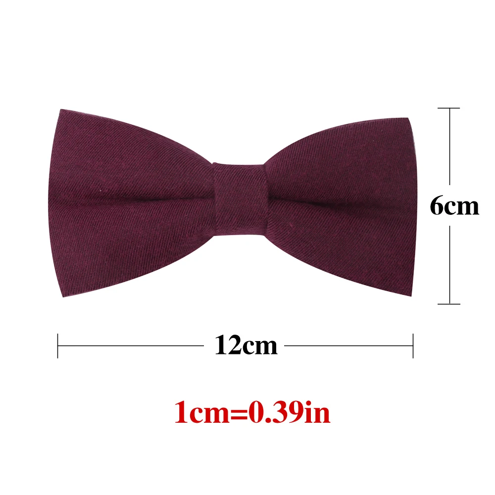 Однотонные мужские галстуки бабочки Классические хлопковые для деловых встреч