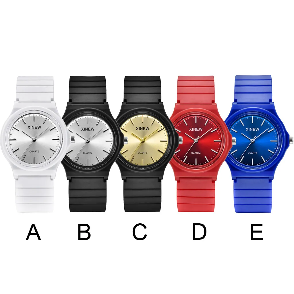 GEMIXI ультратонкие спортивные часы унисекс с силиконовым ремешком аналоговые