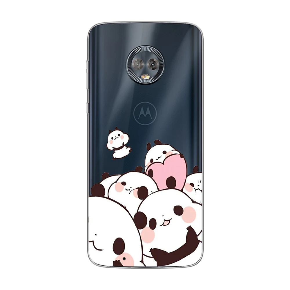 Милый мультяшный чехол с пандой для Motorola Moto E6 C Z2 Z3 ONE P30 G4 G5 G5S G6 G7 E3 E4 E5 Plus Play Power X4