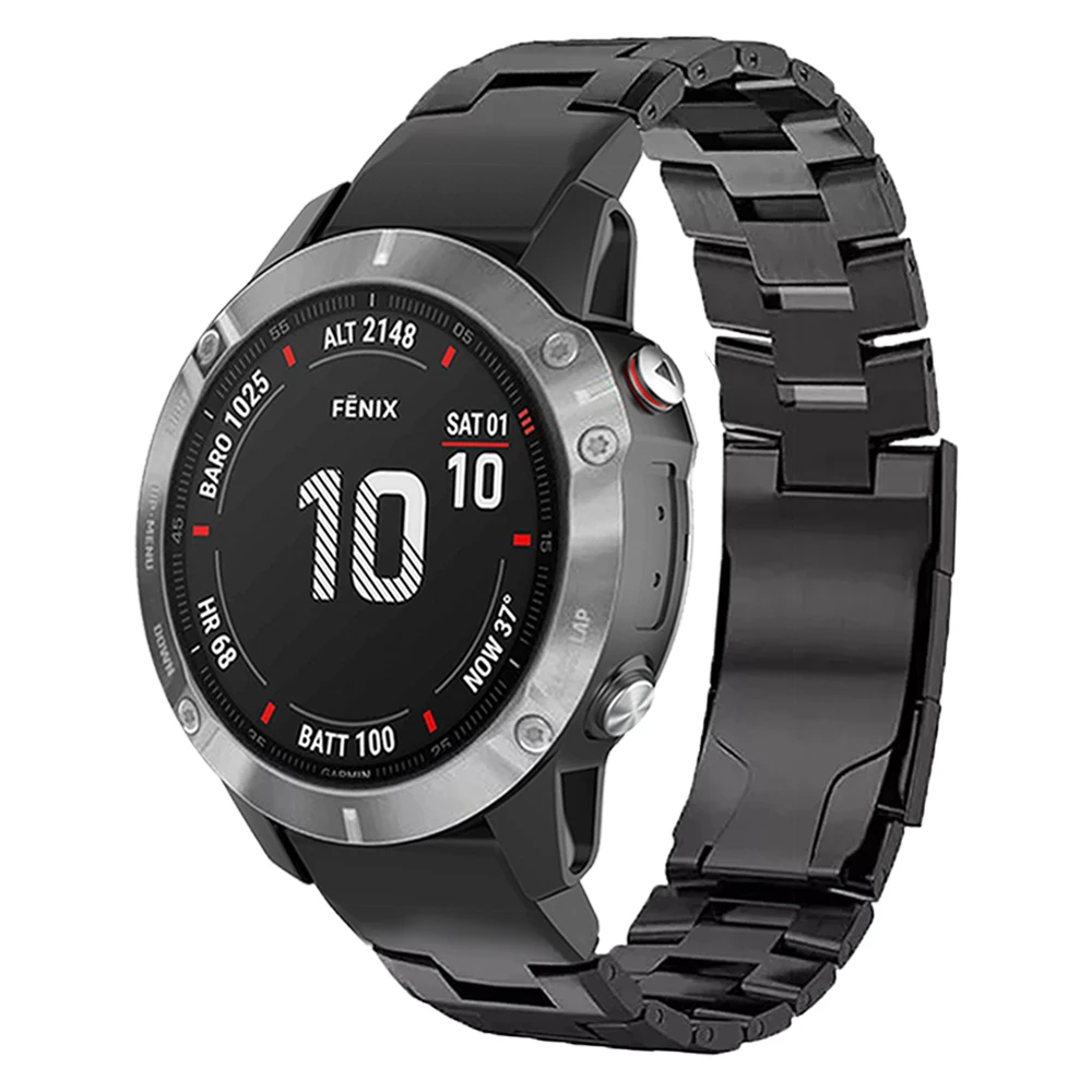 QuickFit Titanium alloy + Metal Stainless Steel Clasp Strap For Garmin quatix 6X 6 5 3 Watch Bands 22mm 26mm Bracelet Watchband