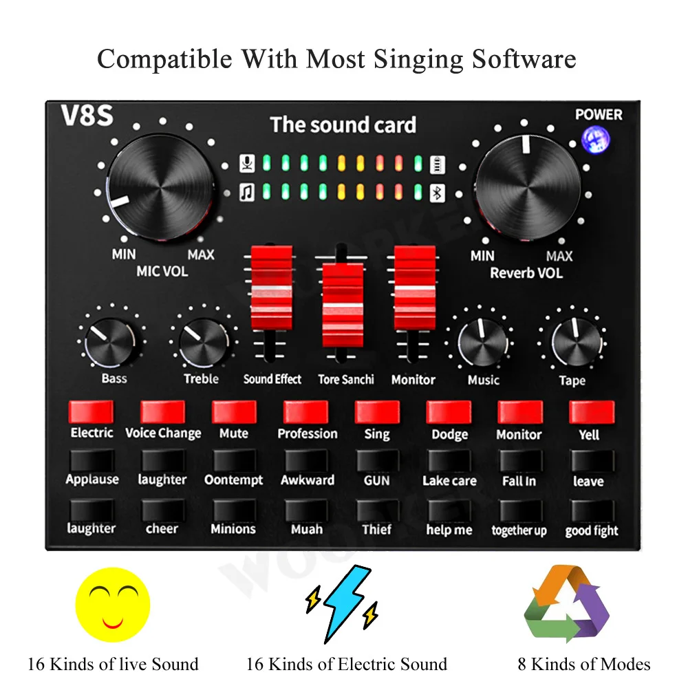 Студийный конденсаторный микрофон BM 800 для записи вокала караоке со звуковой