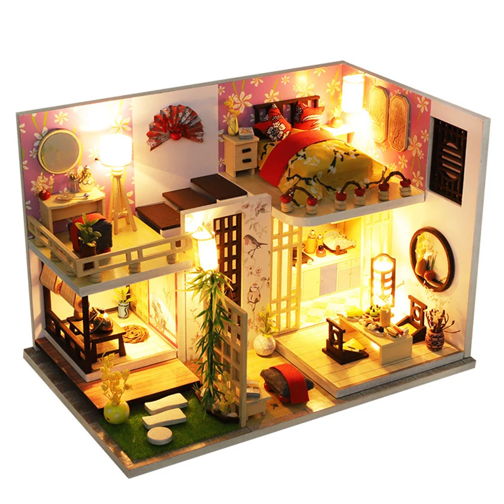 Самодельный домик ручной работы мини модель со светодиодной сборкой игрушка