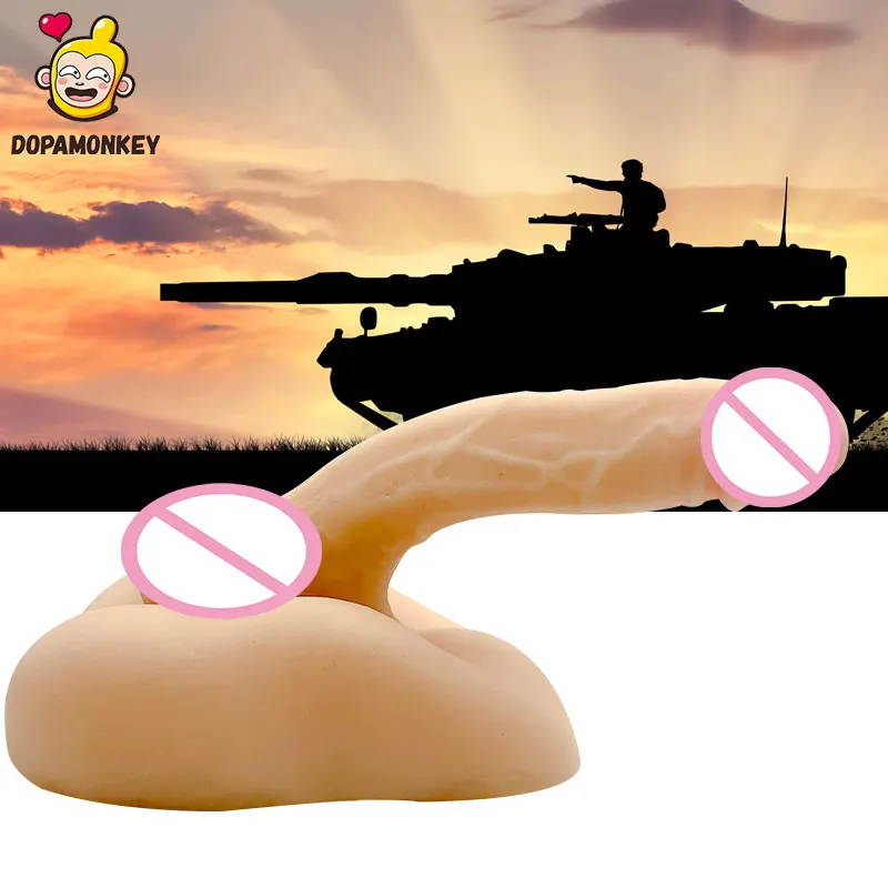 DopaMonkey Soft Silicone Butt Realistic Penis Big Dildo With Big ass Suction Cup Sex Toys for Woman Adult Buttocks can inserted