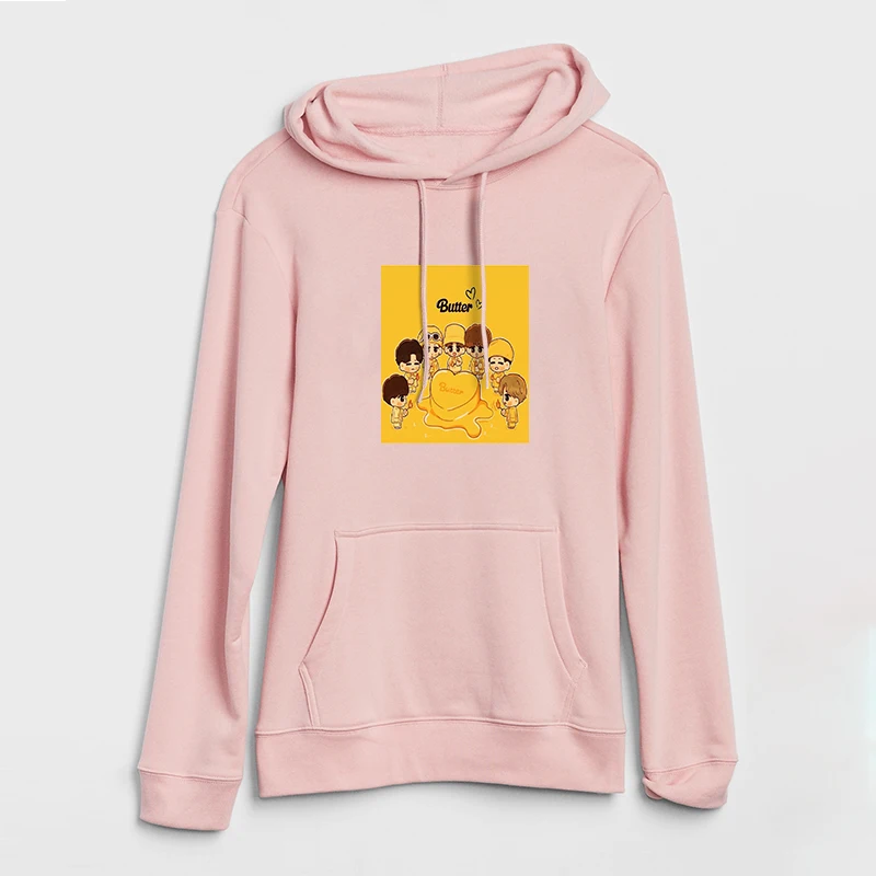 

2021 New Album Butter Cotton Hoodies Unisex Long Sleeve Sweatshirt Harajuku Graphic Print Tops Kawaii Korean KPOP Street Clothes