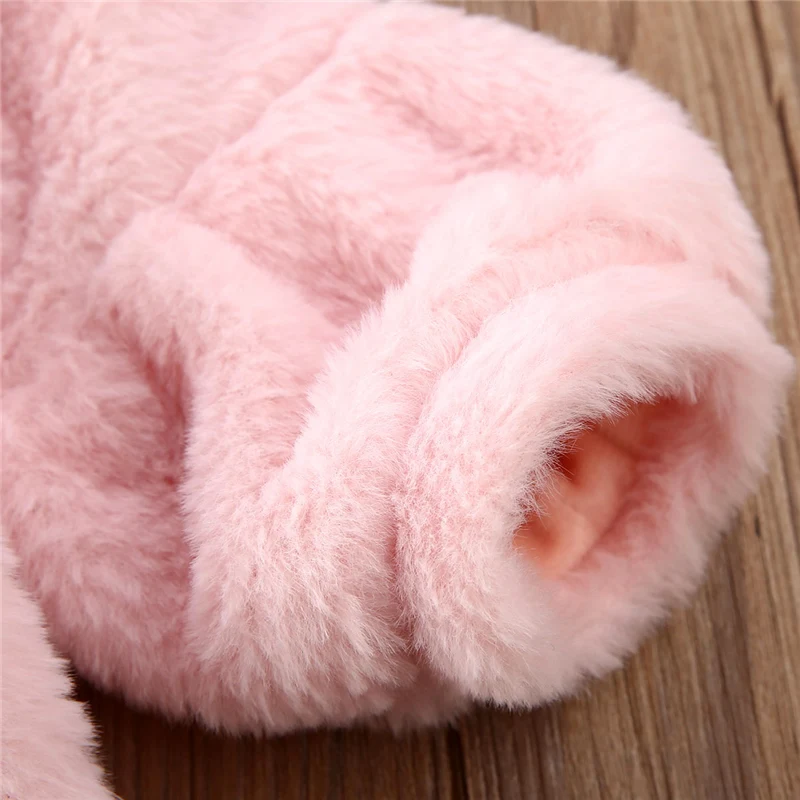 Пальто для новорожденных девочек пушистое пальто Детская куртка маленьких