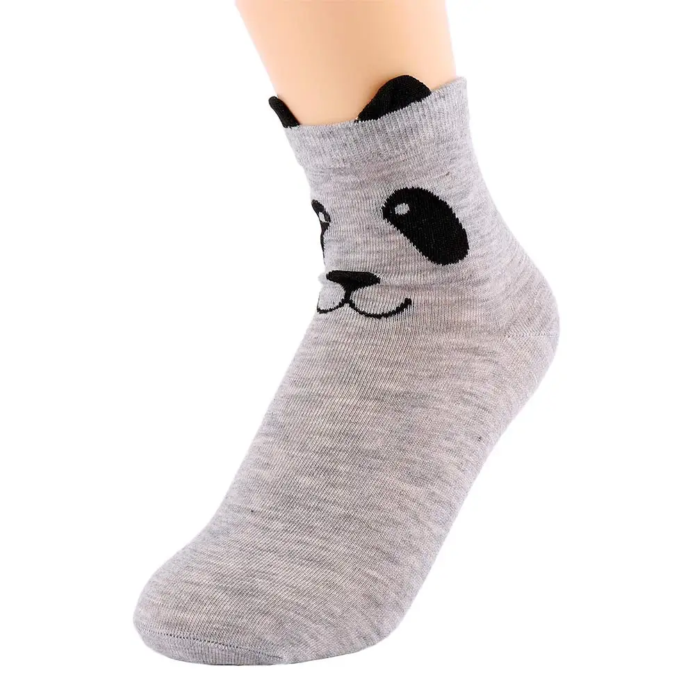 1 пара забавных осенне зимних носков для мужчин и женщин Носки с рисунком панды