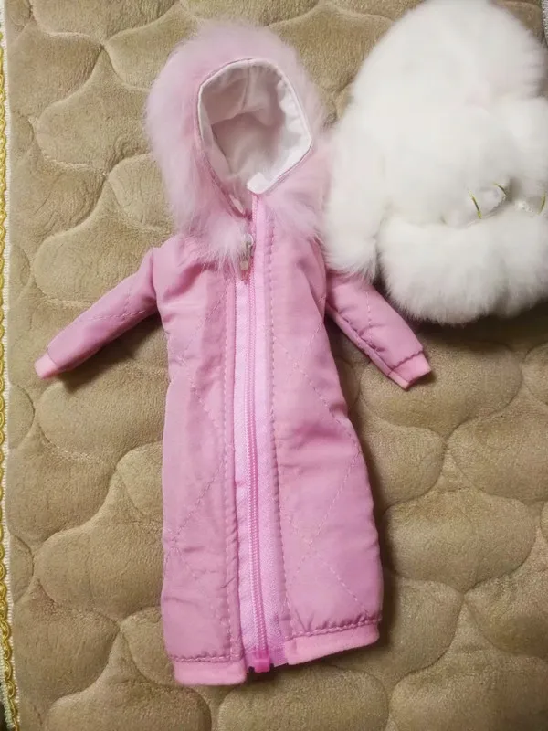 1/6 зимнее хлопковое пальто для куклы Blyth длинное платье зимняя одежда юбка куртка