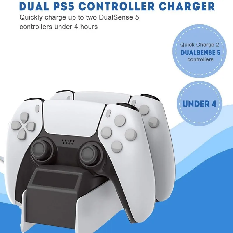 PS5 контроллер Зарядное устройство Ps5 зарядки док-станция светодиодный светильник