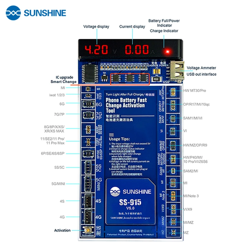 SS-915 смартфон со встроенной батареей быстрая зарядка применяется для всех