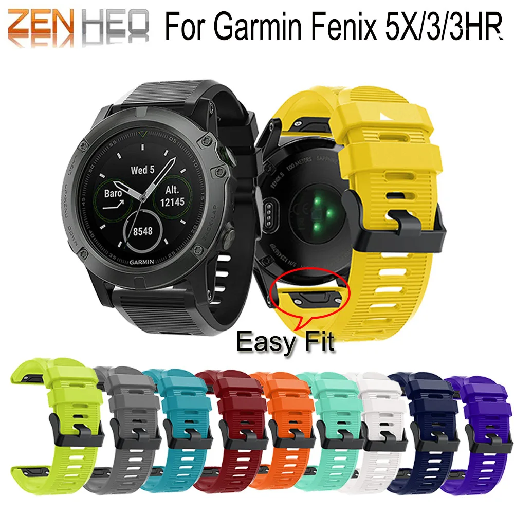 26 22 20 мм ремешок для часов для Garmin Fenix 5X5 5S 3 3HR 6 6X6 S gps часы Quick Release strip Forerunner 945/935 наручных полос