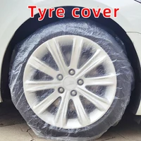 20pcs disposable transparent tire wheel cover automobile decorative tire protective sleeve spare wheel tire tyre soft cover