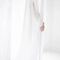 super soft great hand feeling white snow tulle curtains for living room decor modern veil chiffon solid sheer voile kitchen