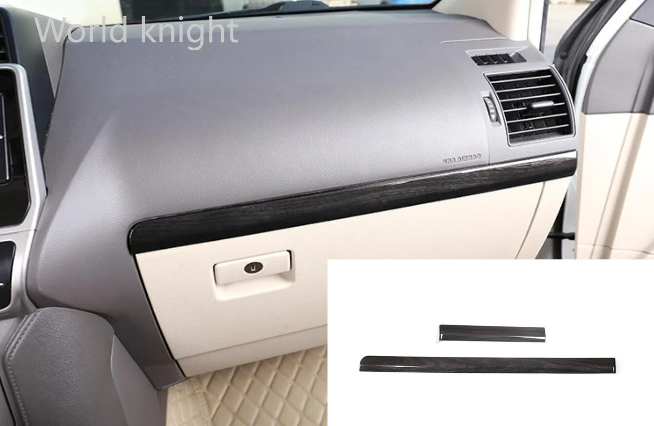 

Black Wood Grain For Toyota Land Cruiser Prado FJ150 150 2010-2018 ABS Car Interior Passenger Side Decoration Strip Trim For LHD