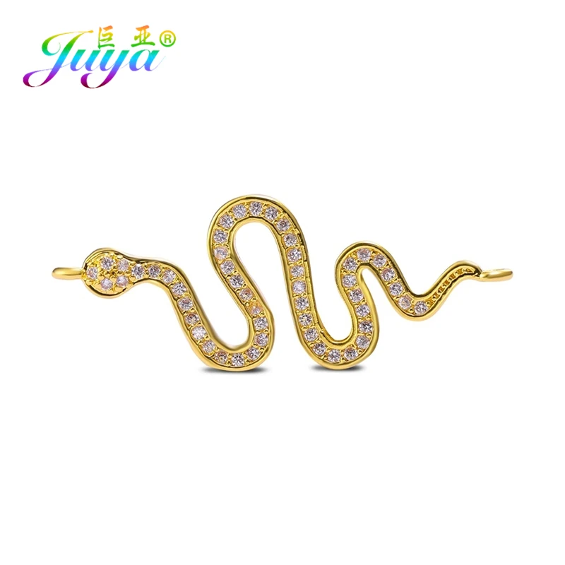Gold Juya DIY Ювелирные компоненты поставки кубического циркония Дракон Цветок Хамса Разъем аксессуары для женщин серьги браслет Изготовление - Цвет: Gold