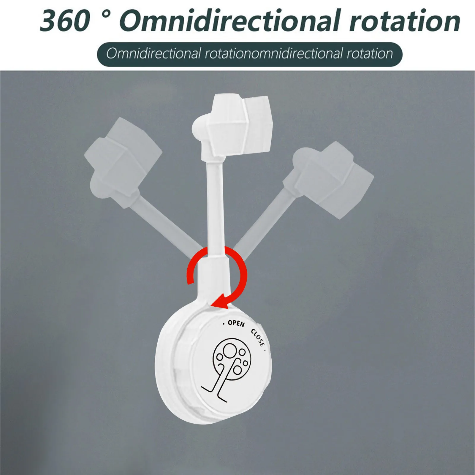 

3pcs 360 Adjustable Rotatable Shower Head Wall Mount Holder No-Punching Shower Rack Bathroom Wall Mounted Bracket